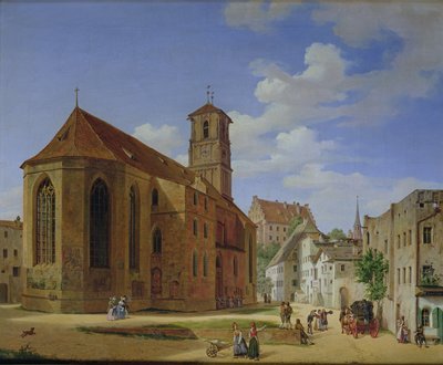 The Church Square in Wasserburg am Inn, 1838 by Michael Neher